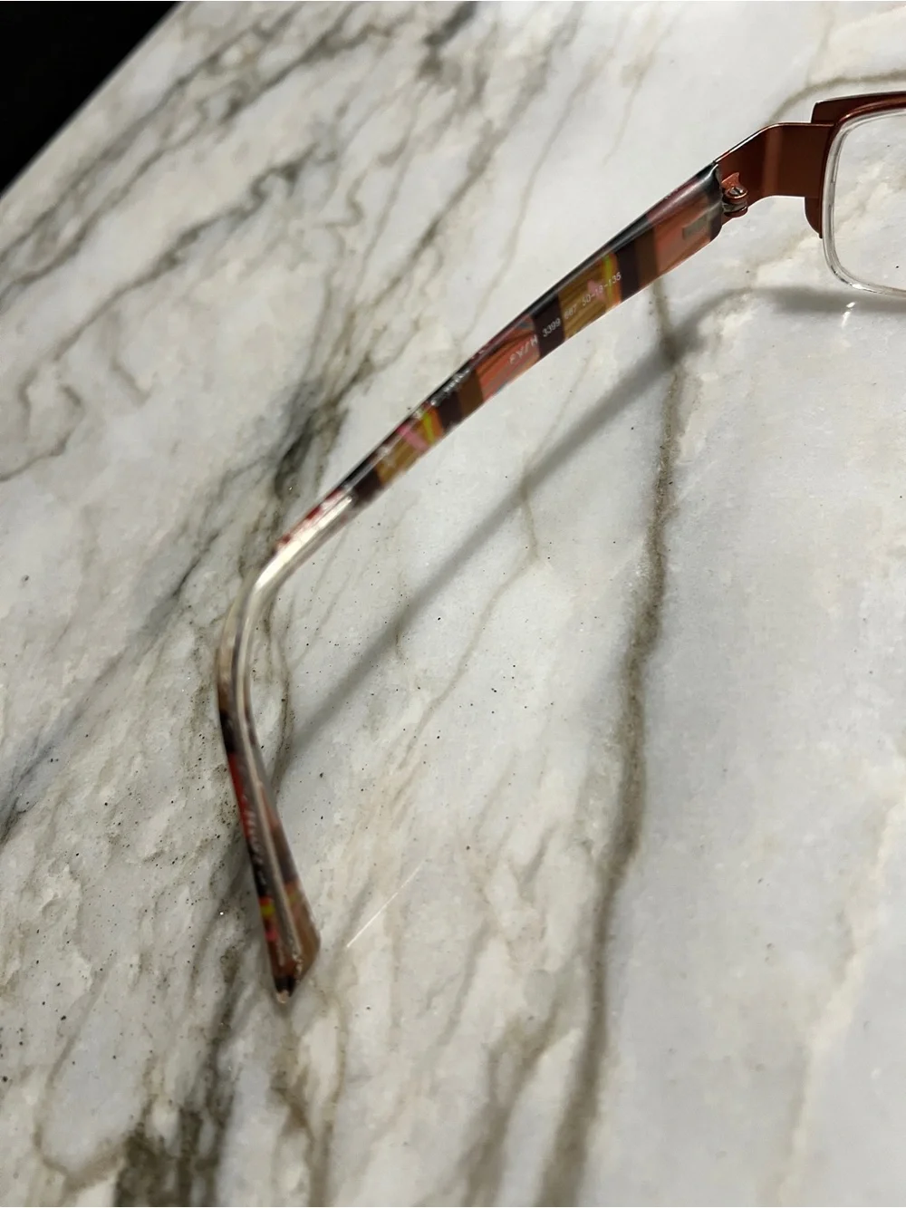 Women's FYSH UK Semi-Rimless Reading Glasses in Brown with Gold Accents